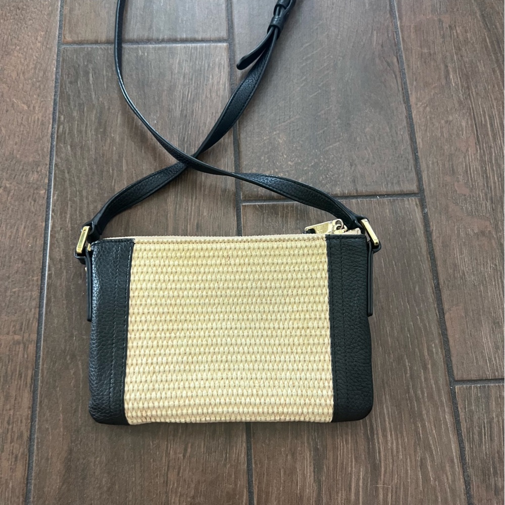 Ralph Lauren Percy Small Straw Crossbody Bag - Picture 3 of 13